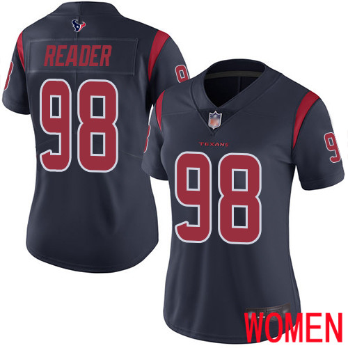 Houston Texans Limited Navy Blue Women D J  Reader Jersey NFL Football #98 Rush Vapor Untouchable->youth nfl jersey->Youth Jersey